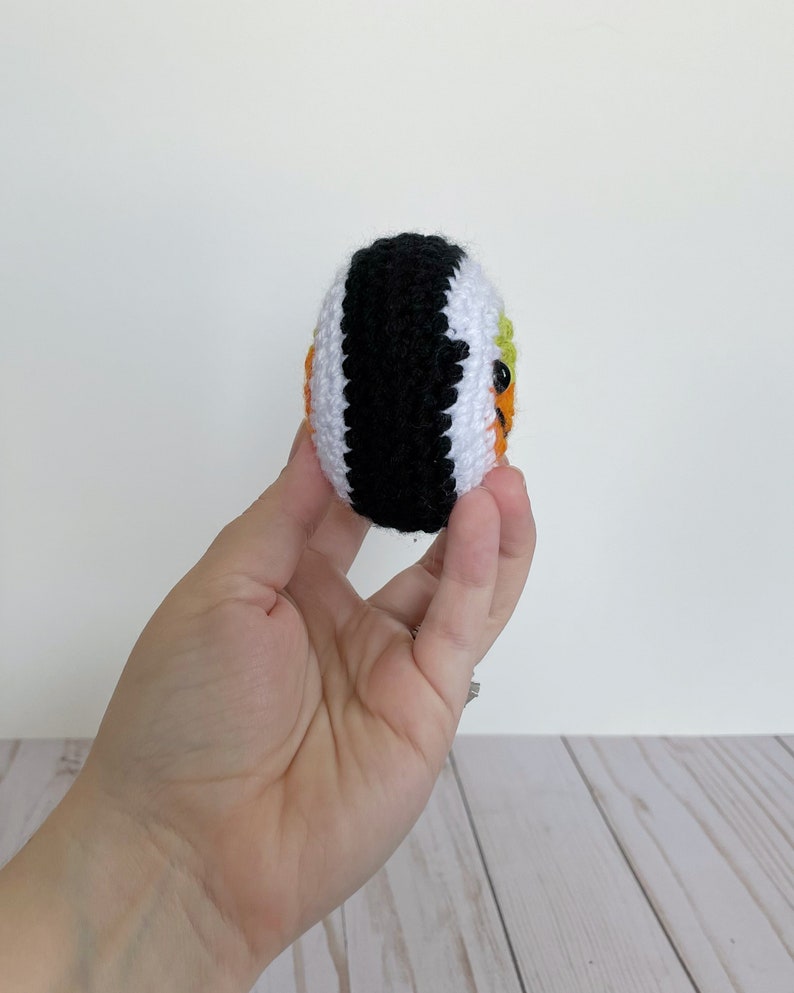 Sushi Roll Plushie Mini, Crochet Stuffed Sushi, Desk Pet, Car Charm, Ornament, Key Chain image 3