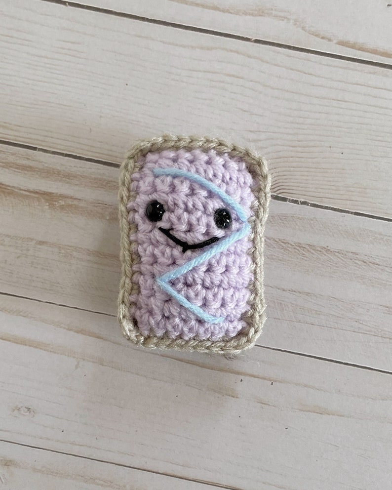 Wild Berry Toaster Pastry Plushie Mini, Crochet Stuffed Plushie Etsy