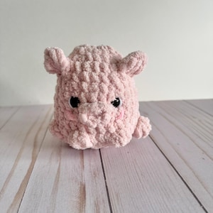 Piggy Plushie, Crochet Stuffed Animal Pig