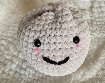 Dumpling Plushie - Large, Crochet Stuffed Dumpling