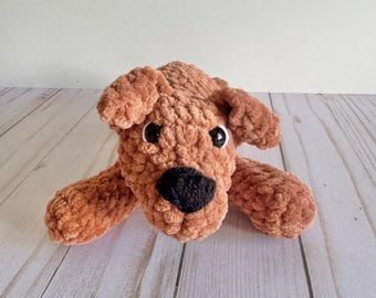 Puppy Plushie, Crochet Stuffed Animal Dog