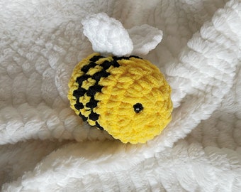 Bumble Bee Plushie - Mini, Crochet Stuffed Animal Bee