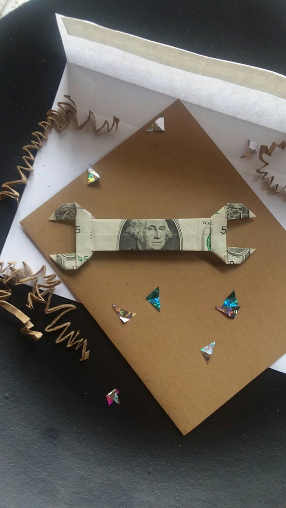 Dollar Bill Origami Wrench Folded Money Origami Paper Wrench Etsy