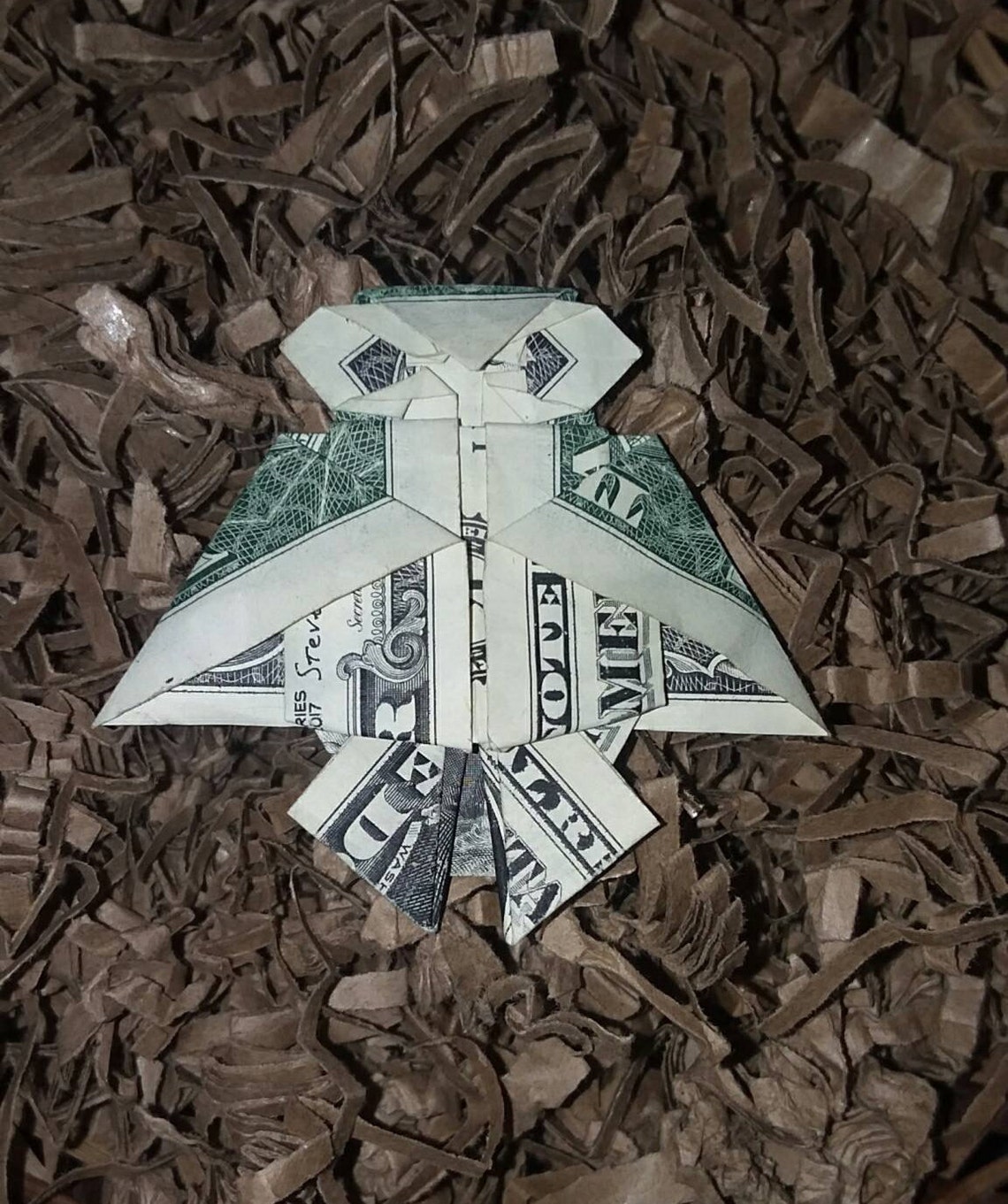 Folded Money Dollar Bill Origami Owl. Cash Gift for Him Etsy