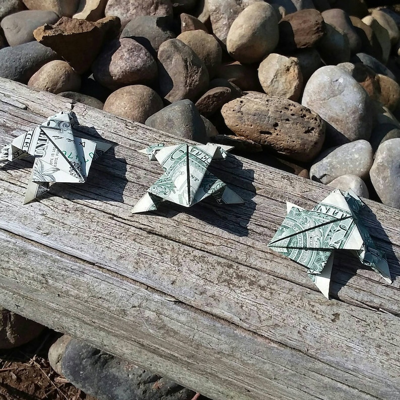Real Money Jumping Frog Dollar Bill Origami Shelf Decor Etsy