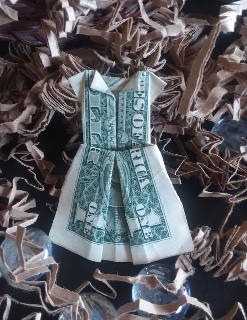 Dollar Bill Origami Origami Dress Money Origami Wedding Etsy