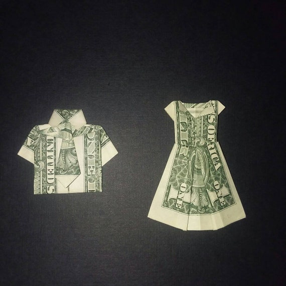 Dollar Bill Origami Dress Money Origami Gift For A Girl Real Money