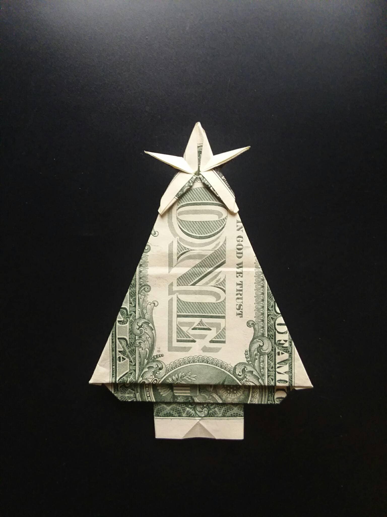Christmas Tree Real Money Gift Origami Holiday Dollar Bill Etsy