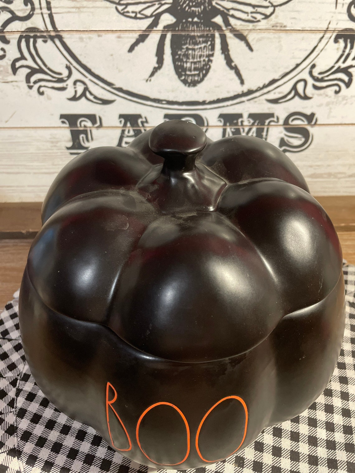 Rae Dunn Authentic Halloween Candy Canister Bowl Pumpkin Etsy