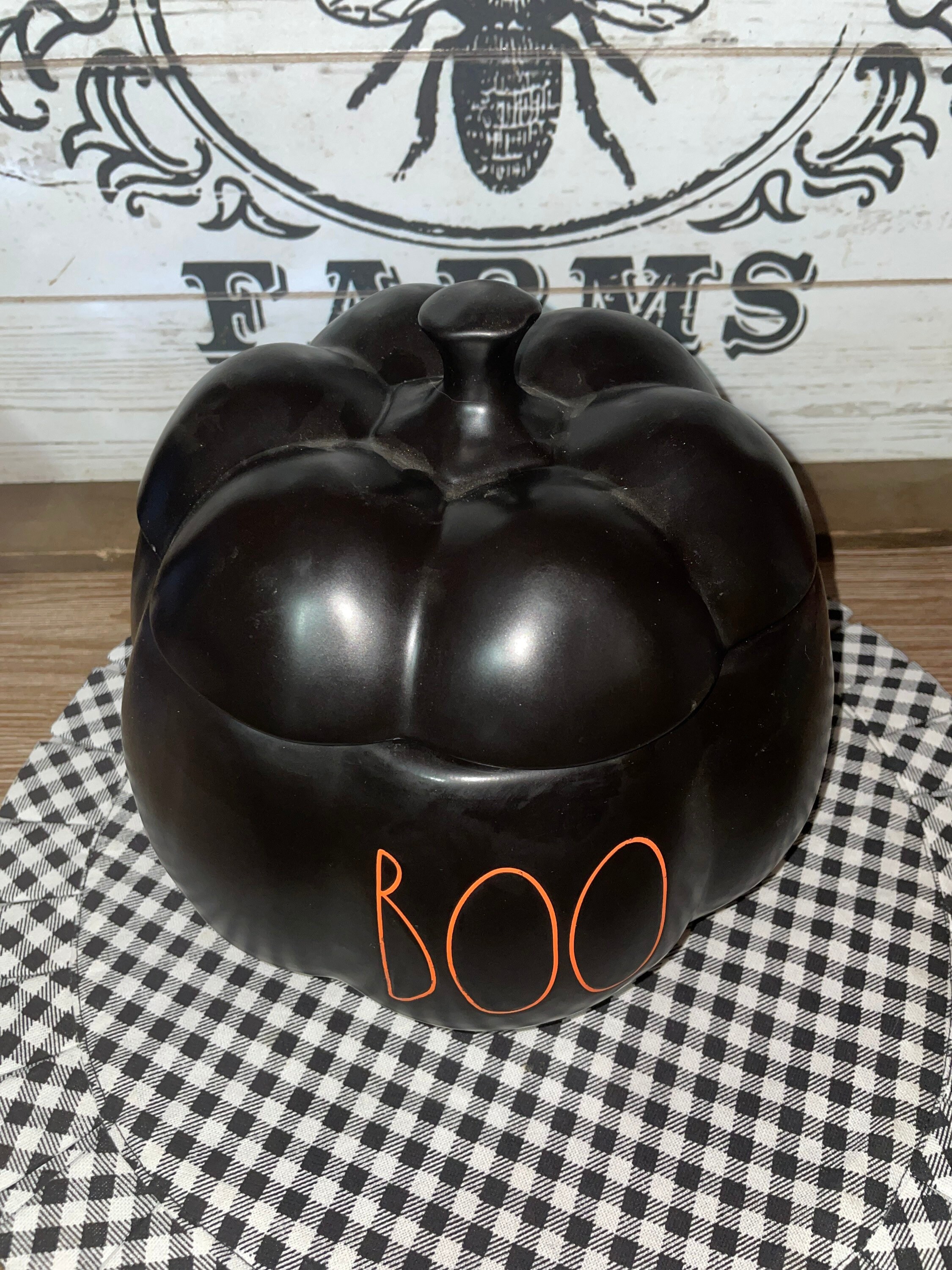 Rae Dunn Authentic Halloween Candy Canister Bowl Pumpkin Etsy