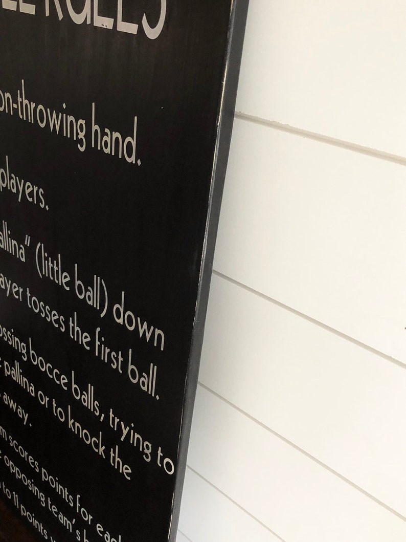 Outdoor Bocce Ball Rules Wooden Sign Outdoor Games Outdoor Etsy