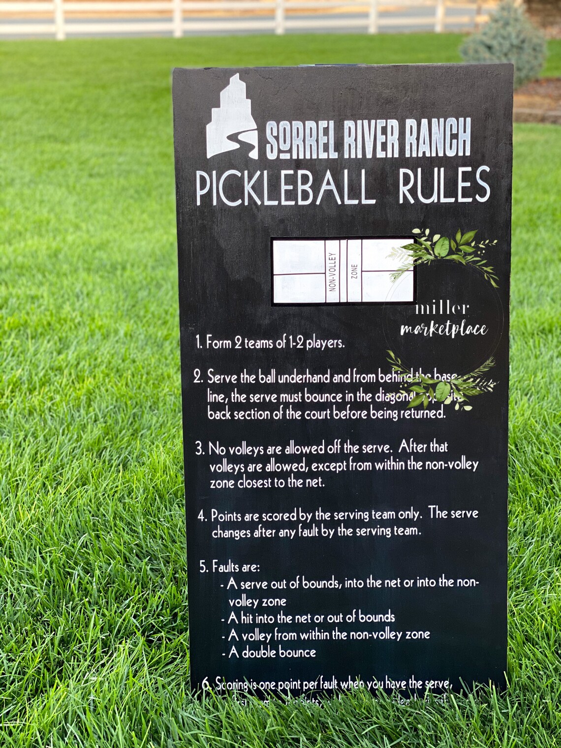 LARGE Pickleball Rules Sign Outdoor Games Outdoor Gift Etsy