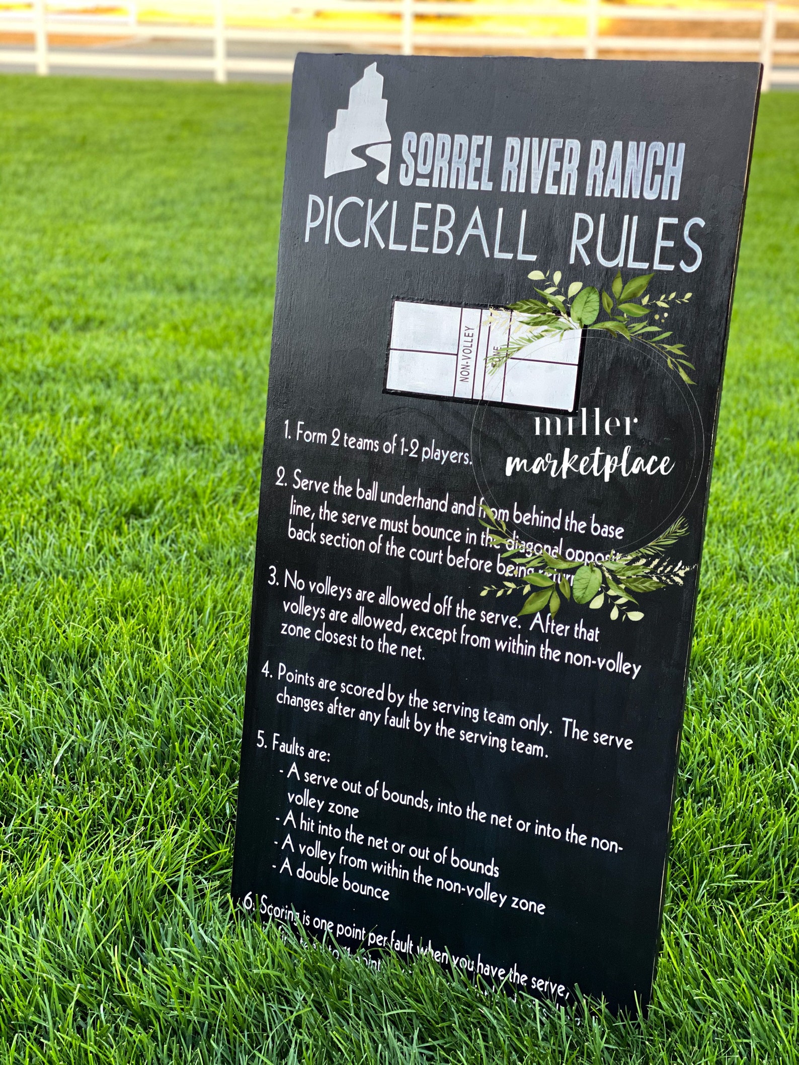 LARGE Pickleball Rules Sign Outdoor Games Outdoor Gift Etsy