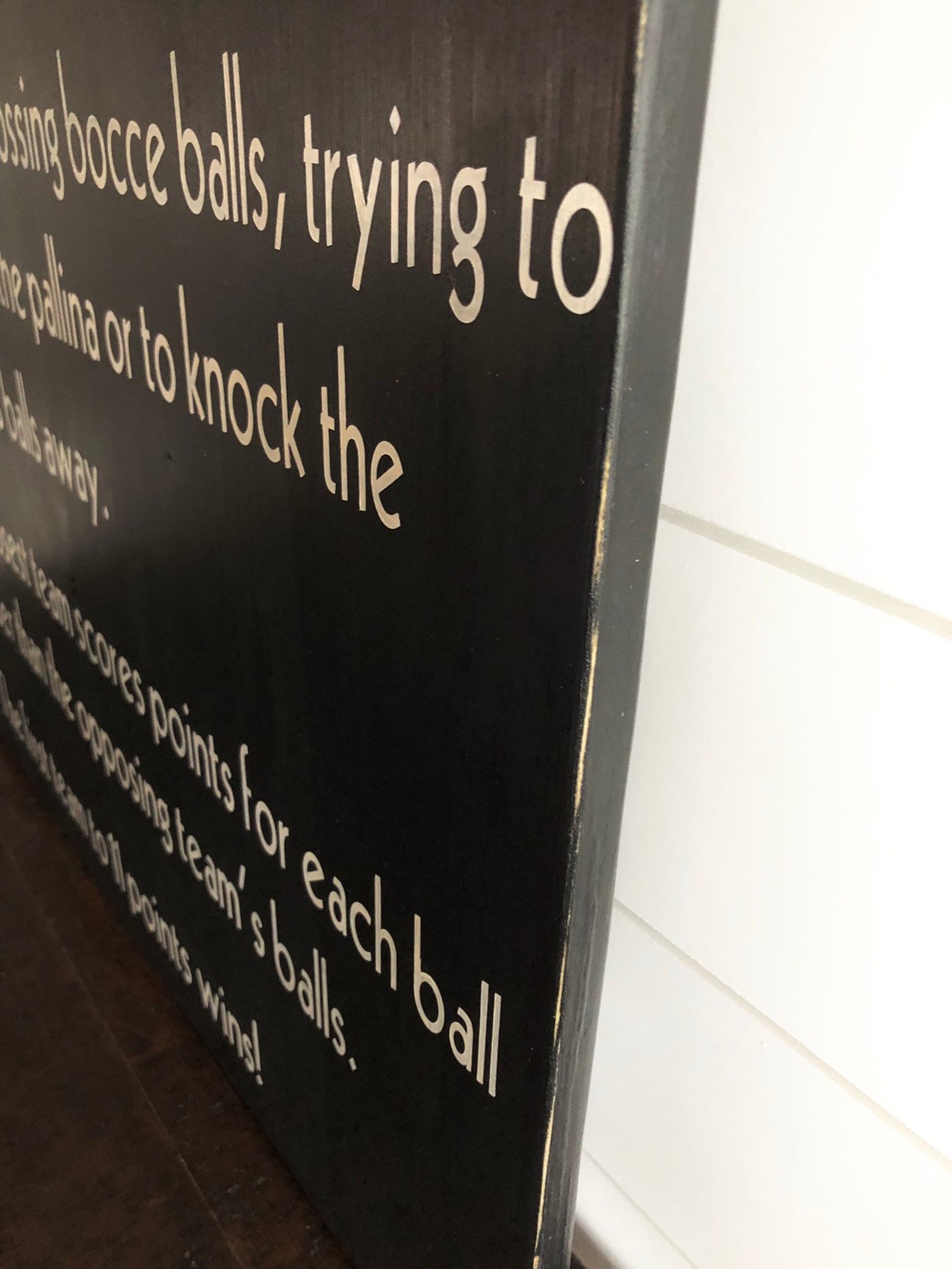 Outdoor Bocce Ball Rules Wooden Sign Outdoor Games Outdoor Etsy