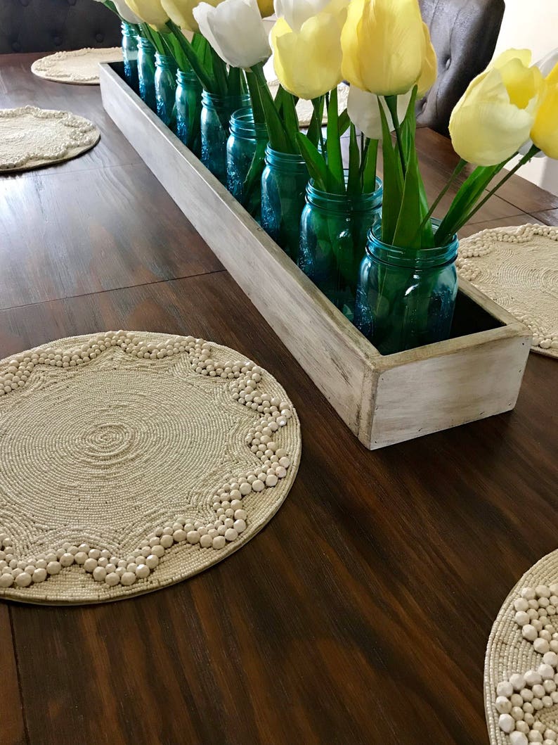 Primitive Wood Table Centerpiece Box Wedding Box Wedding Etsy