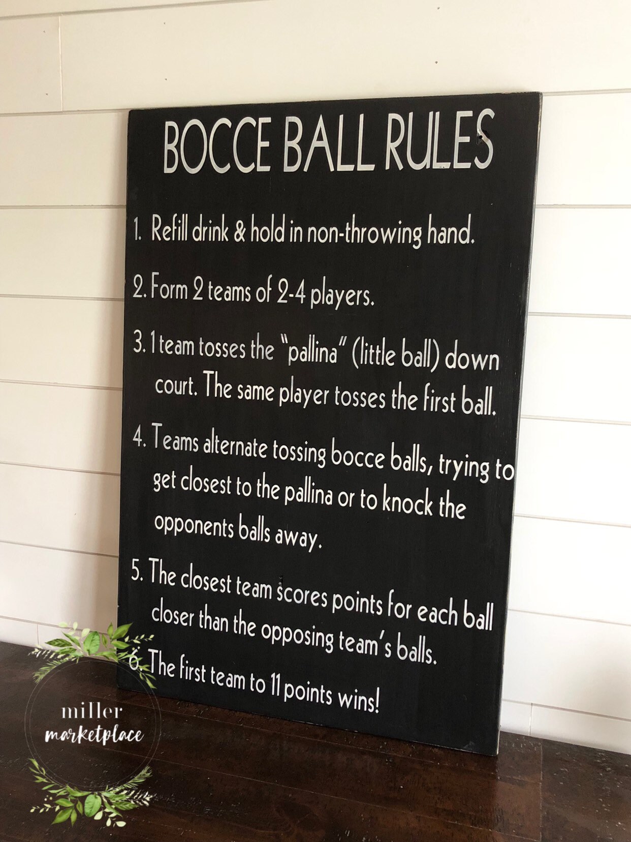 Outdoor Bocce Ball Rules Wooden Sign Outdoor Games Outdoor Etsy