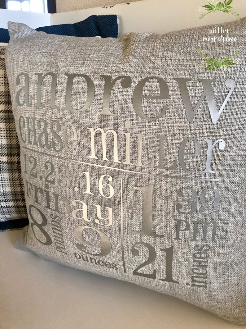 personalized baby pillow keepsake