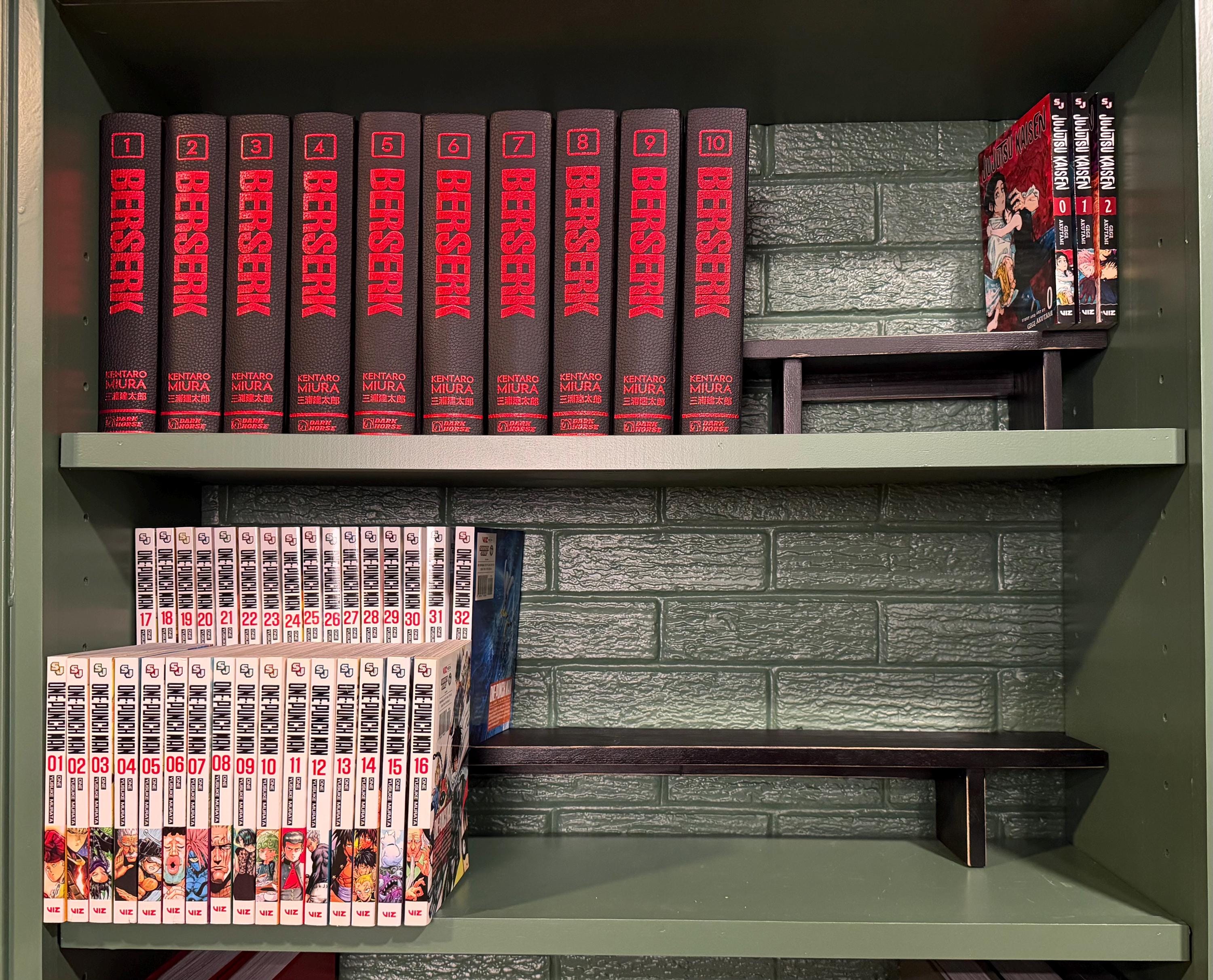 Customisable Manga Shelf Riser, Solid Wood Tiered Bookshelf Organizer ...