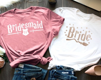 Wizard Themed Bachelorette Shirts, Bridesmaid Shirts, Bridesmaid Proposal, Maid Of Honor Shirt, Bride Shirt, Bachelorette Party Shirts