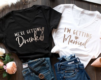 wedding shirts for bride and bridesmaids