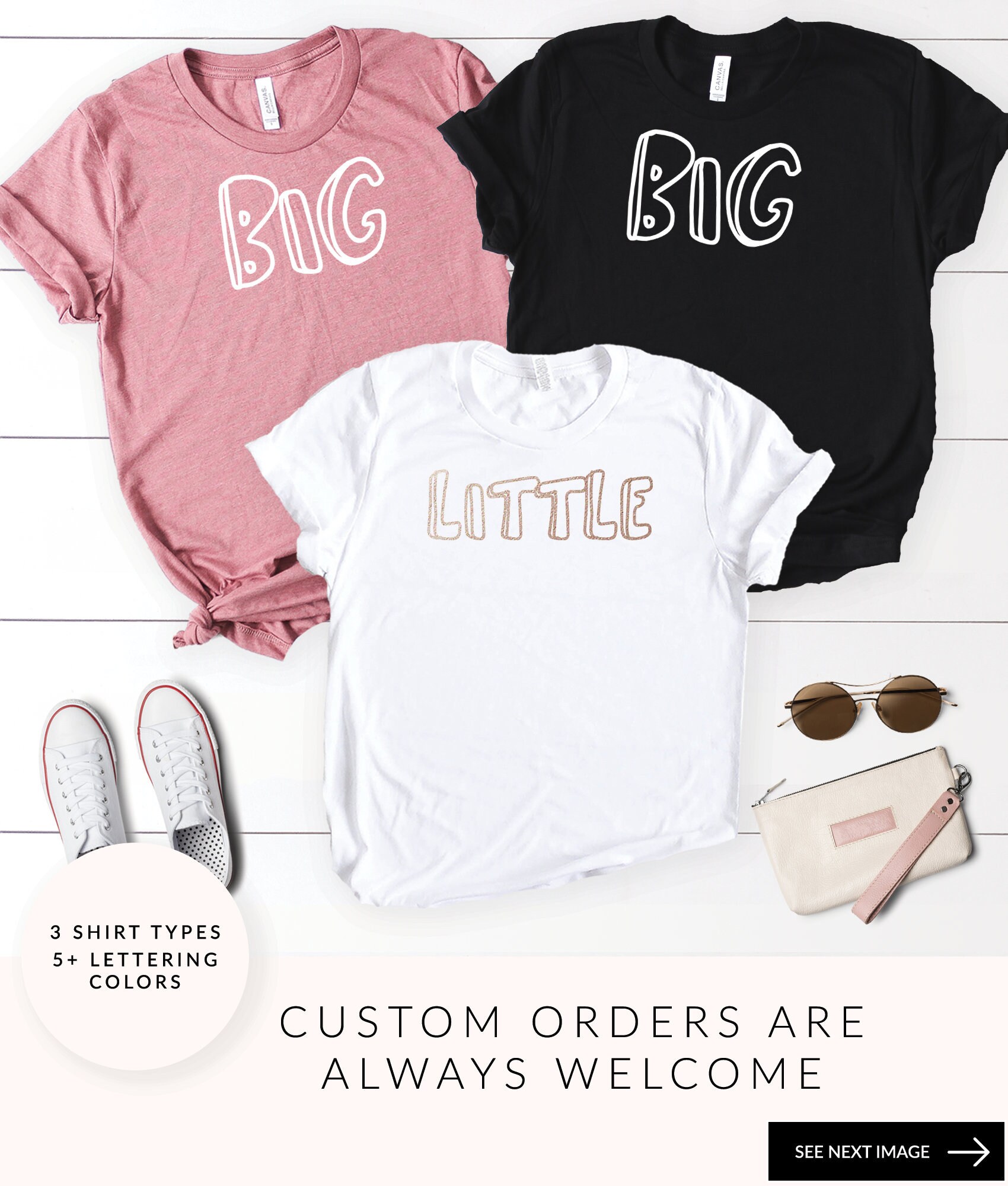 Big Little Sorority T-Shirts Big Little Shirts Big Little | Etsy