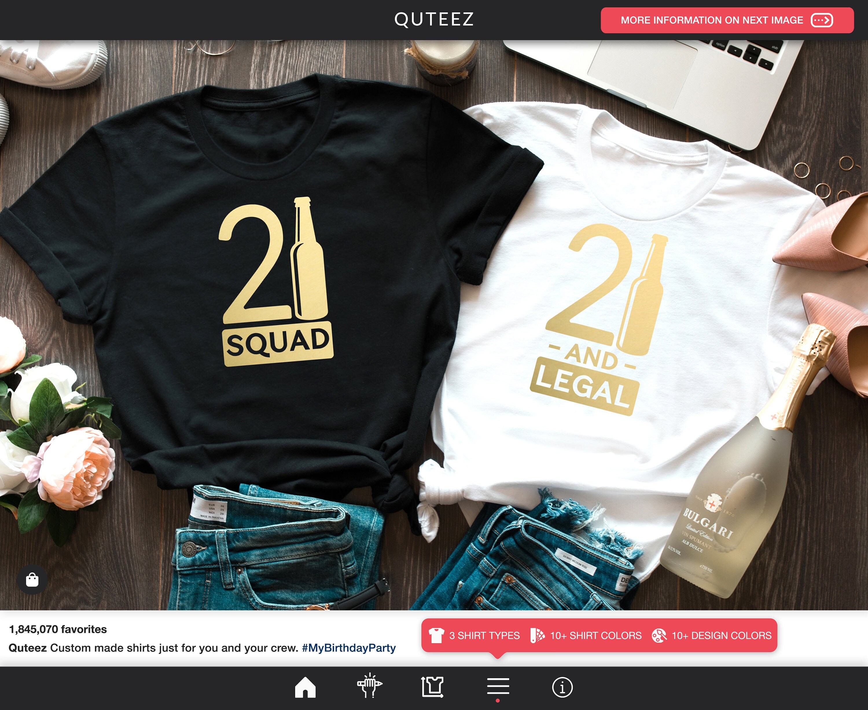 21st birthday squad shirts