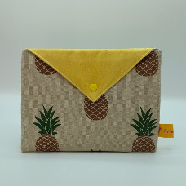 Grande pochette enveloppe Ananas, pratique et vitaminé