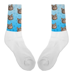 Customized Cat Socks - Put Your Cute Cat on Custom Socks, Cat Lovers, Cat GIft, Cute Cat Personalized, Cat Gift Socks, Printed In UK