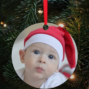 Personalised Christmas Baubles with Photo 2023 Christmas Tree Decorations Baubles Xmas Photo Gifts Decoration Ornament for Christmas Trees