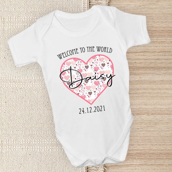 Welcome to the World Baby Grow, Custom Baby Grow, Animal Onesie