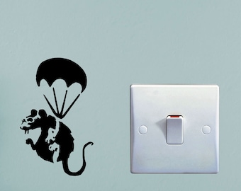 Banksy Panda con pistole / graffiti d'arte murale vinile Adesivo / Finestra arte urbana, auto, decalcomania laptop - Italia