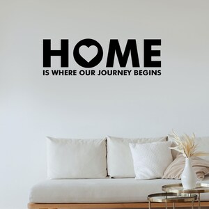 Home Is Where Our Journey Begins Wall Decal, Wall Quote Decal, Wall  Quote Sticker, Quote Wall Art, Cute Wall Sticker, Removeable Wall Decal