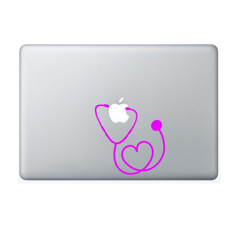 pad doctor gift Nursing graduation gift new nurse wall Nursing Student Nurse Heart Stethoscope vinyl decal sticker for Mac laptop