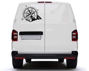 Berg Kompass Van Aufkleber, Camper Aufkleber, Campervan Aufkleber, Auto Aufkleber, Auto Aufkleber, Van Aufkleber, Autofenster Aufkleber, Made In UK