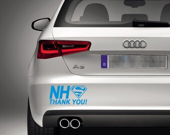 Dank u NHS Vinyl Decal Sticker, Dank u Key Workers Decal, NHS Decal, Key Worker Decal