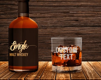 Spersonalizowane szklanki do whisky, spersonalizowane szklanki do whisky, szkło do skał, grawerowane szklanki do whisky, szklanki do szkockiej whisky, prezent do whisky, szklanki do bourbona