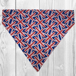 British Flag Dog Bandana, Jubilee Dog Bandana, Jubilee, Queens Jubilee 2022, UK Flag, Cool Dog Bandana, Dog Neckerchief, Slip On