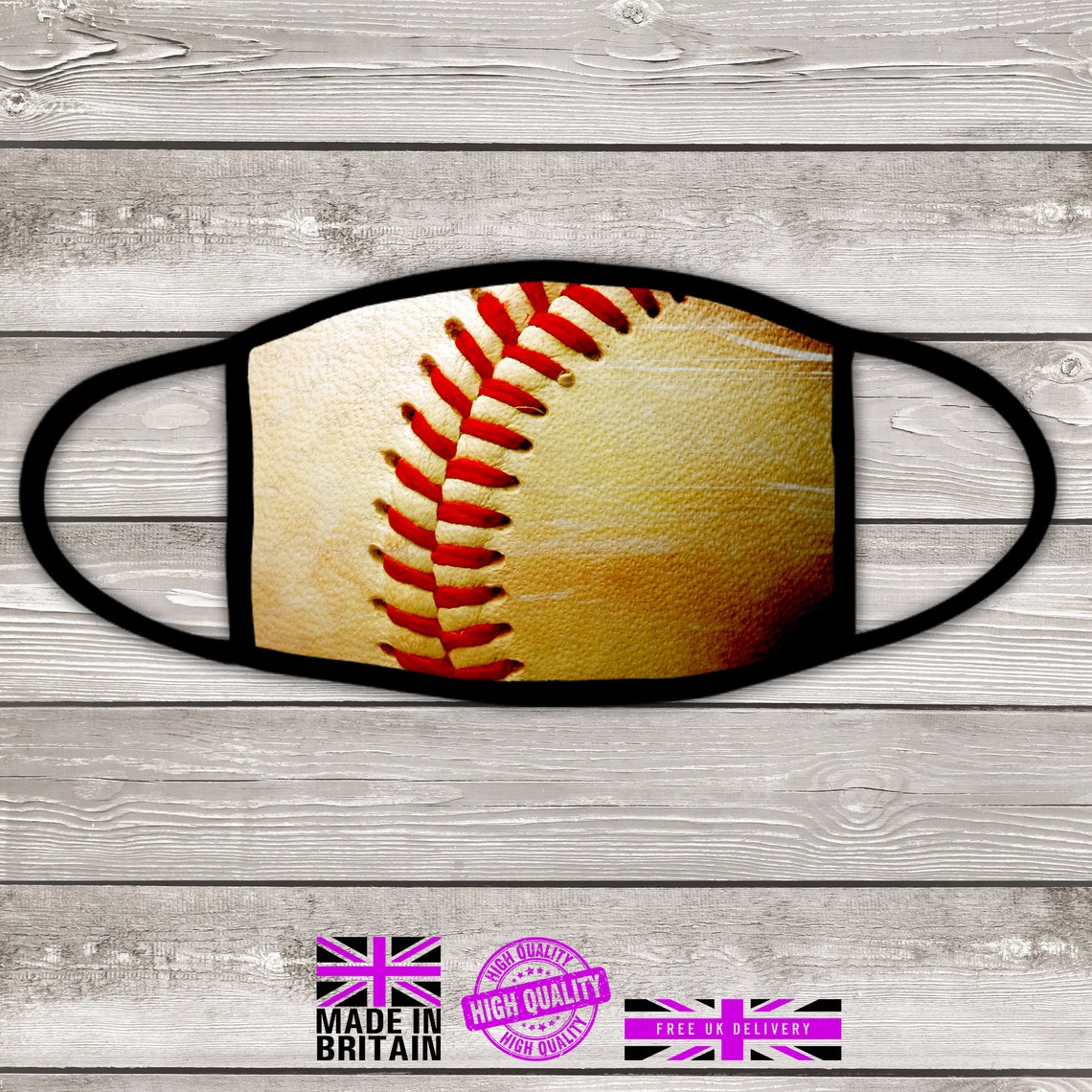 Vintage Style Baseball Face Mask Baseball Face Covering Etsy