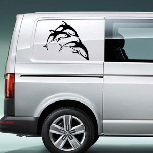 VW Dolphin Van Decals, Camper Decals, Van Life, Hippie Van, Campervan Sticker, Car Decals, Car Stickers, Van Stickers, Car Window Decal