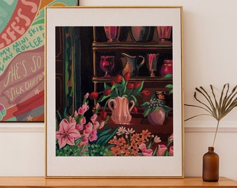 Howl's Moving Castle Flowers Poster Print