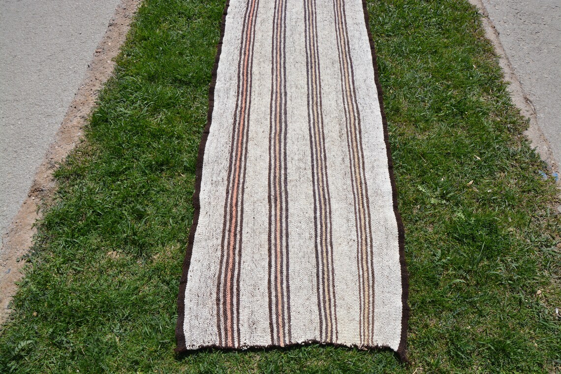 Hemp Kilim Rug Natural Dye Rug Runner Turkish Rug Oushak Etsy