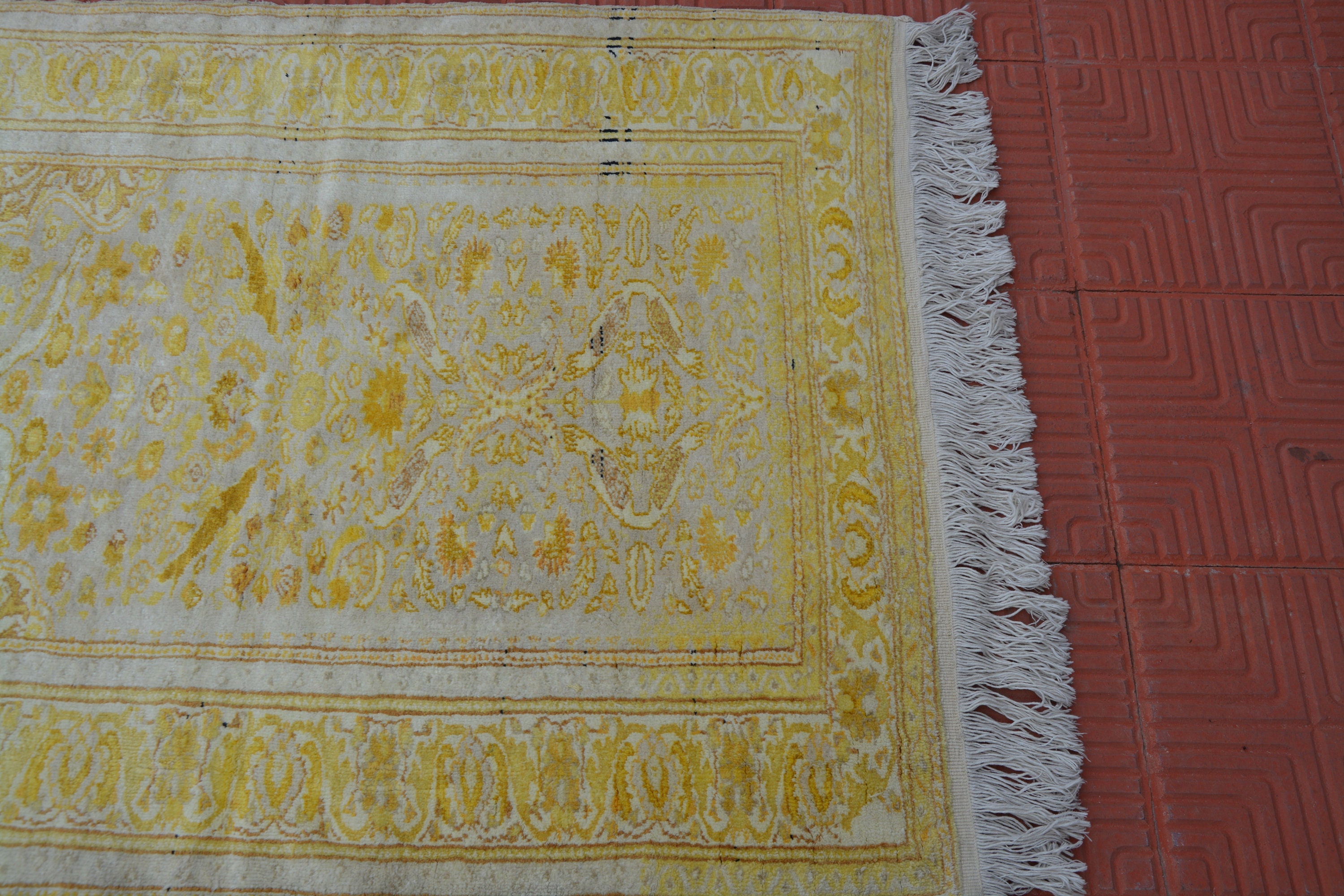 Yellow Bathroom Rug Doormat Rug Small Vintage Rug Bohemian Etsy UK