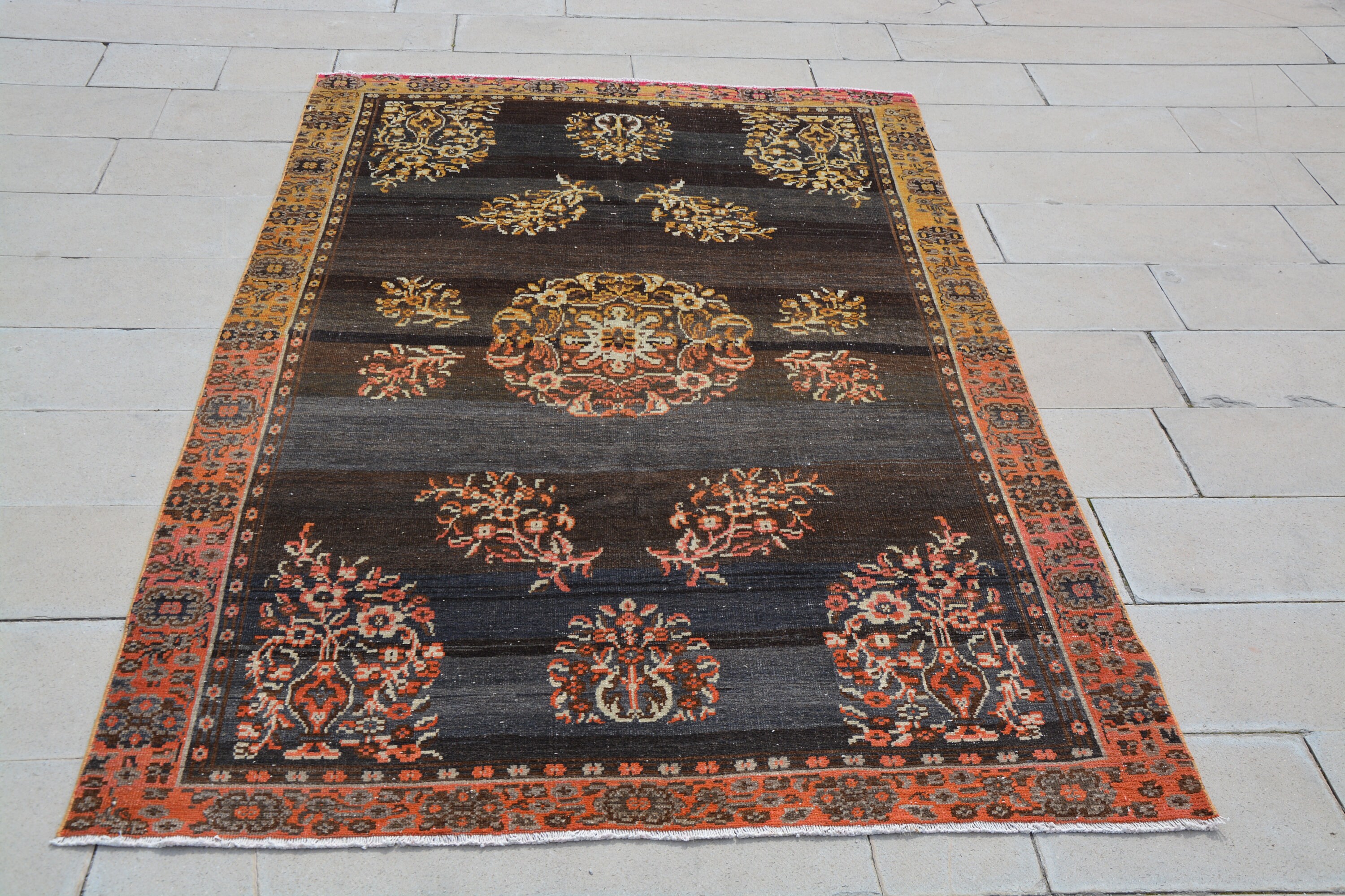 Black Area Rugs Turkish And Oriental Rugs Antique Turkish Etsy