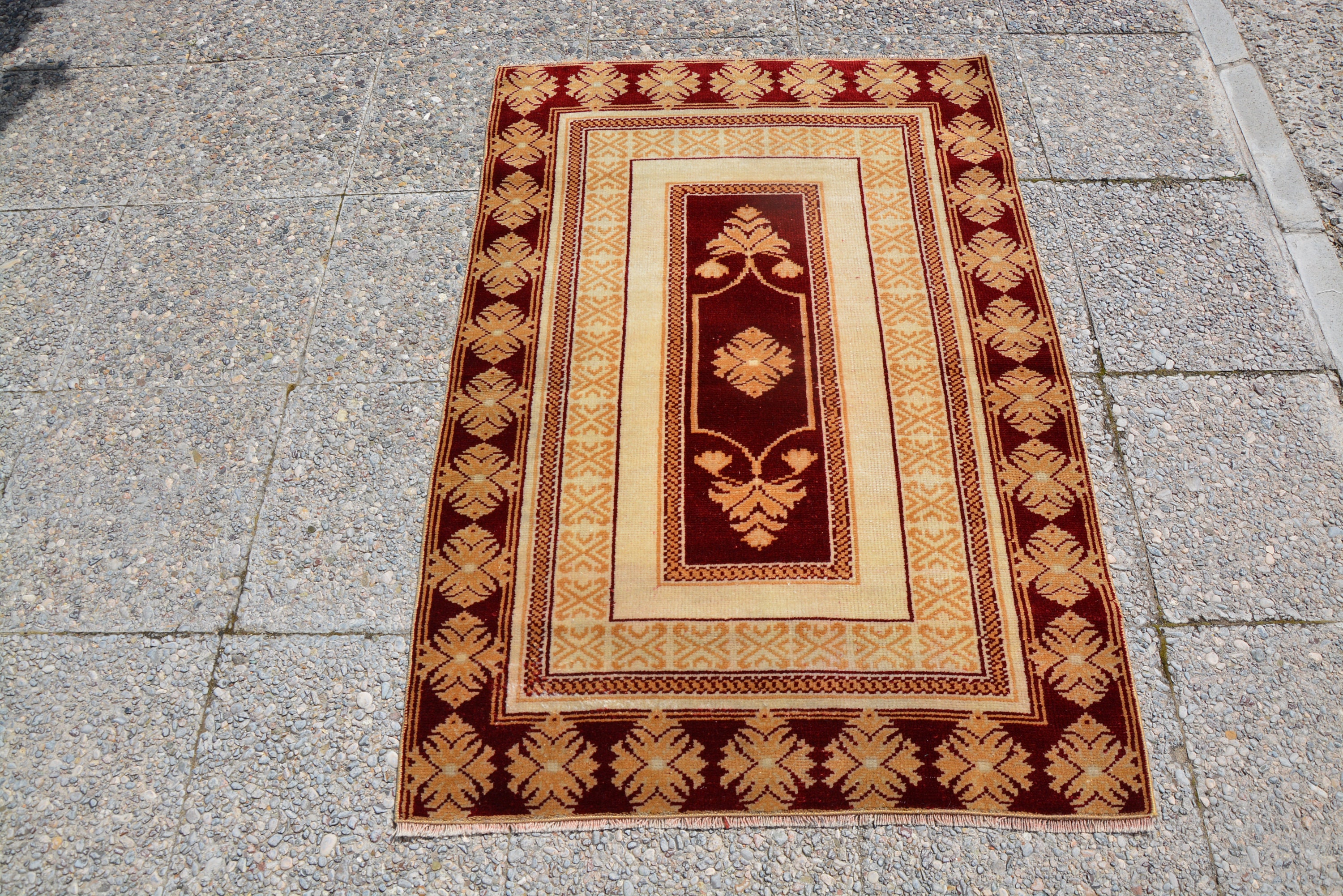 Gold Color Hand Knotted Rug Small Rug Home Decor Rug Etsy UK