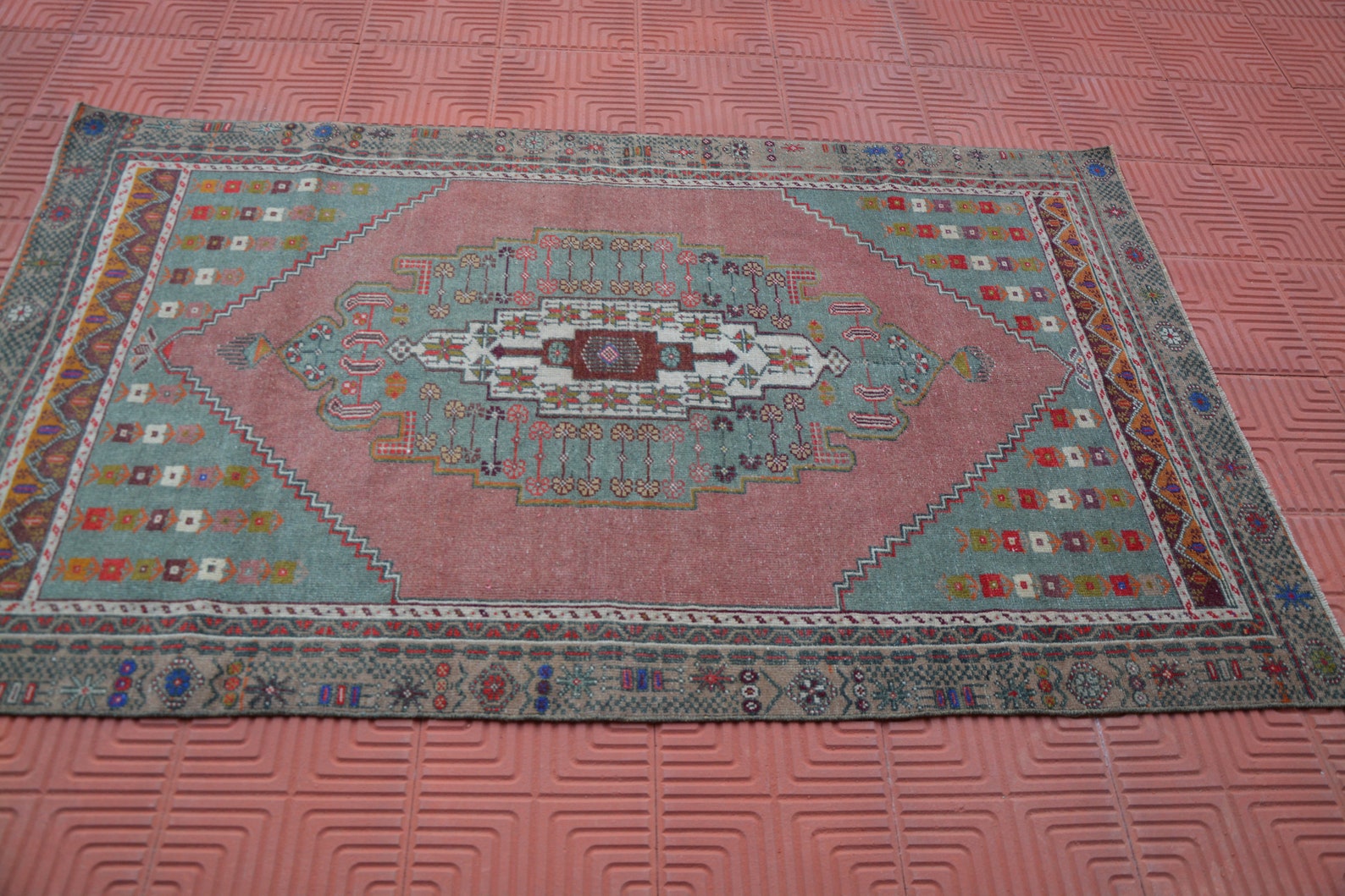 Turkish Floor Rug Moroccan Rug Vintage Area Rug Turkish Etsy