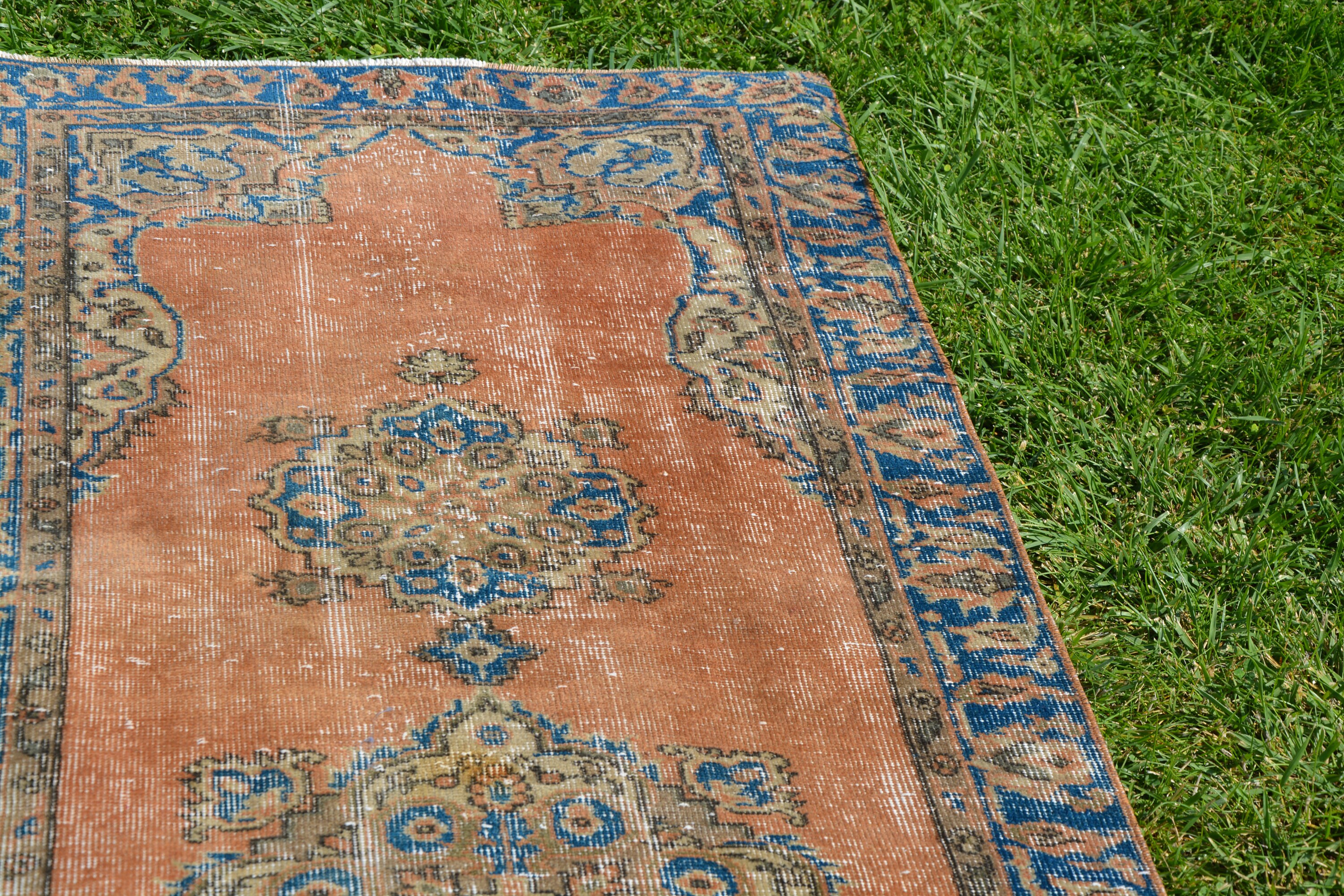 Hallway Runner Oriental Rug Large Runner Rug Blue Woven Rug Etsy