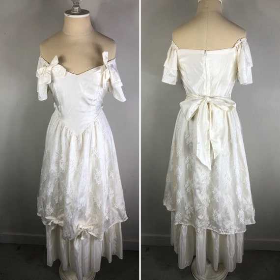 Vintage Lace Victorian Style Gunne Prairie Boho Wedding Hippy Etsy