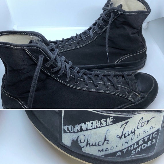 Vintage 1940s 1950s CONVERSE Chuck Taylors Athletic Shoes USA | Etsy