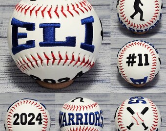 Embroidered Baseball - Personalized Baseball - Monogrammed Baseball - Birthday Gift Baseball - Coach Gift - Grad Baseball Gift