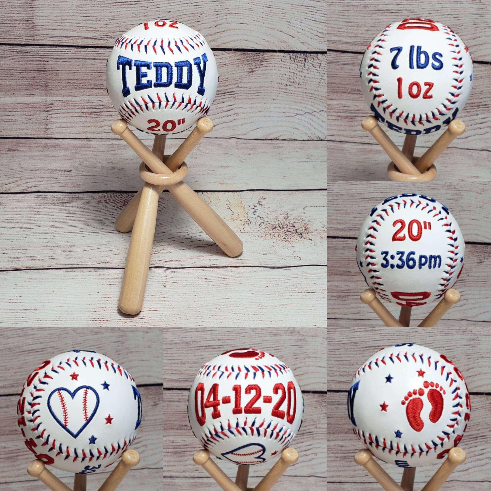 Personalized Baseball Birth Stats - Personalized Baseball for Baby ...